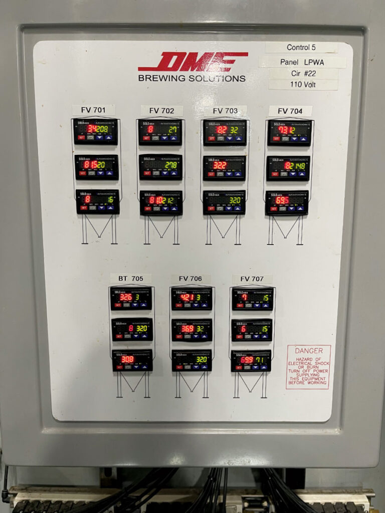 Closeup of control panel