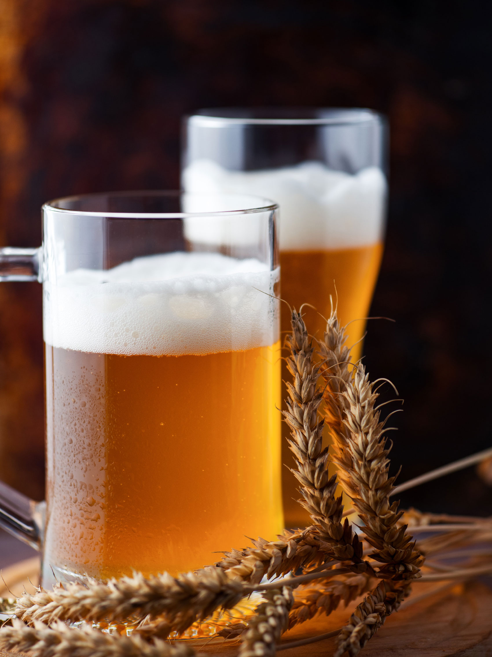 A mug and glass of beer.