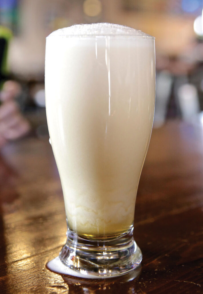 Glass of foam